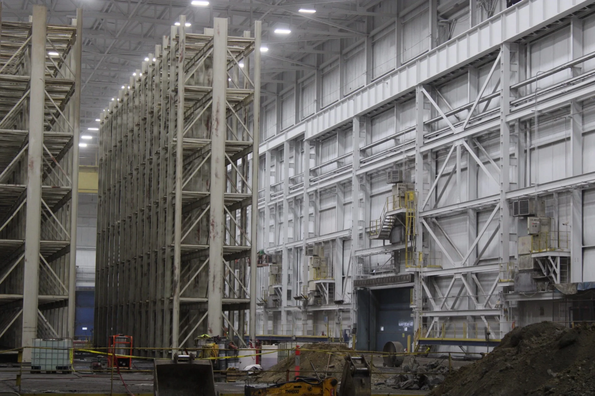 Facility walls after - bright white clean